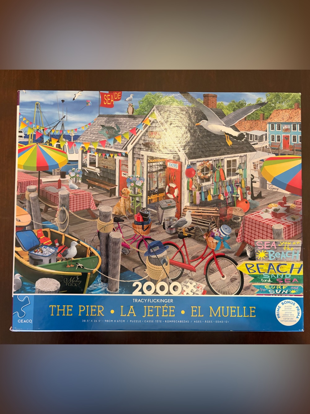 Ceaco The Pier 2000-Piece Jigsaw Puzzle - Colorful Summer Scene